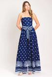 COASTAL SWAY POLKA DOT NAVY JUMPSUIT