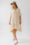 Theo Striped Midi Dress in Mustard FINAL SALE