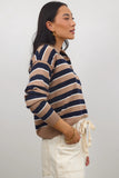 Morgan Striped Sweater in Taupe FINAL SALE