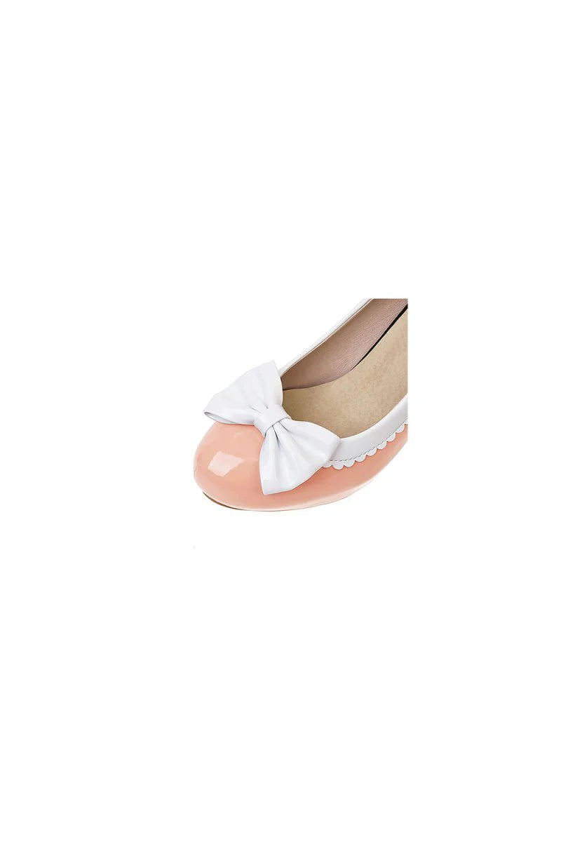 Retro Bowknot High Heels Shoes