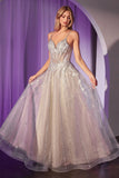 Wynter Gown Crystal Embellished A Line Tulle Dress