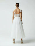 Sex Short White Wedding Dresses With Tulle Tea Length