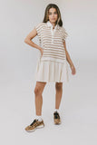 Evan Collared Mini Dress in Taupe FINAL SALE