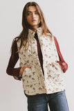 Fletcher Quilted Floral Vest FINAL SALE