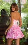 26443 Ava Presley Floral Corset A line Mini Dress