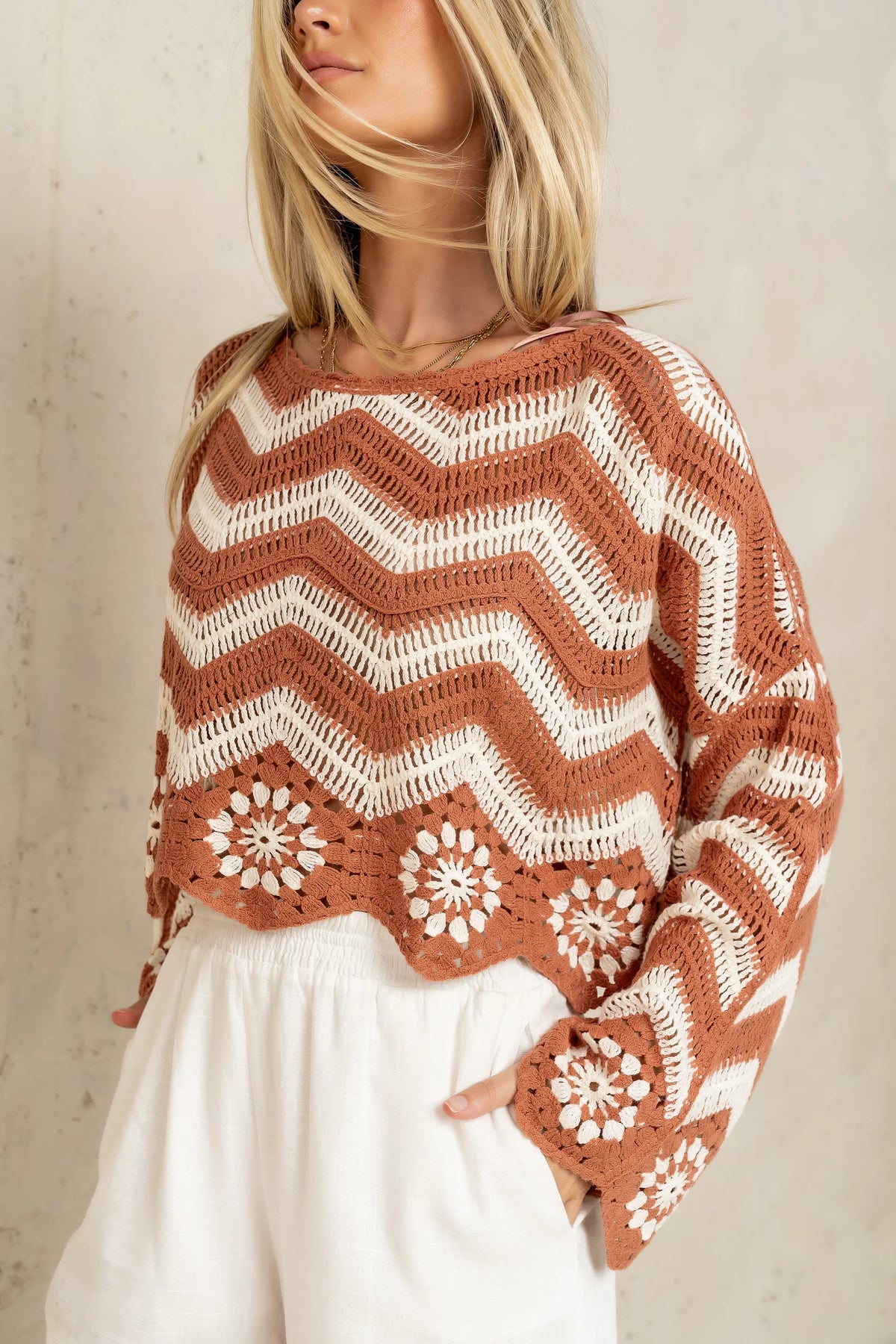 Indie Crochet Sweater FINAL SALE