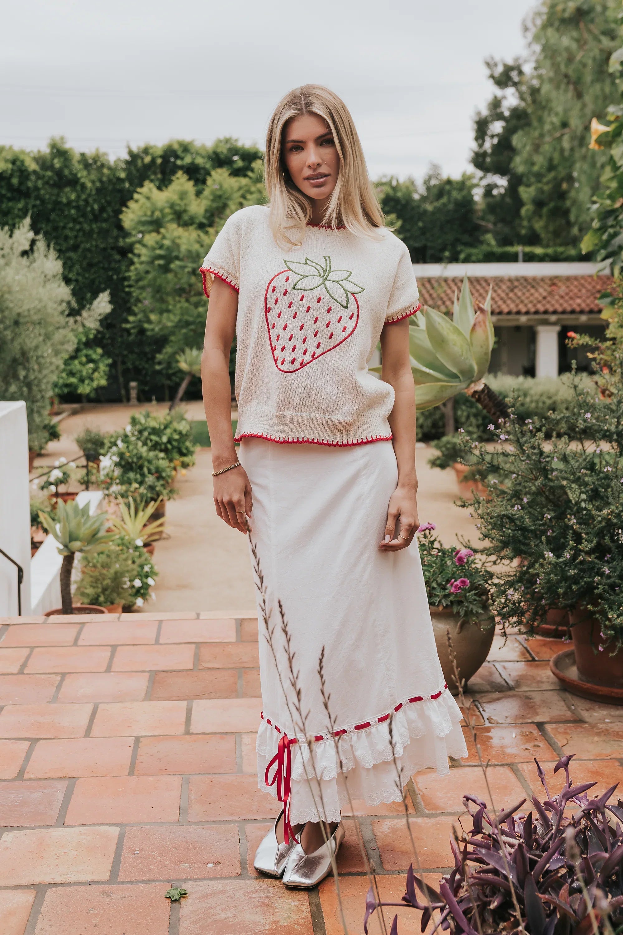 Chloe Embroidered Sweater Tee