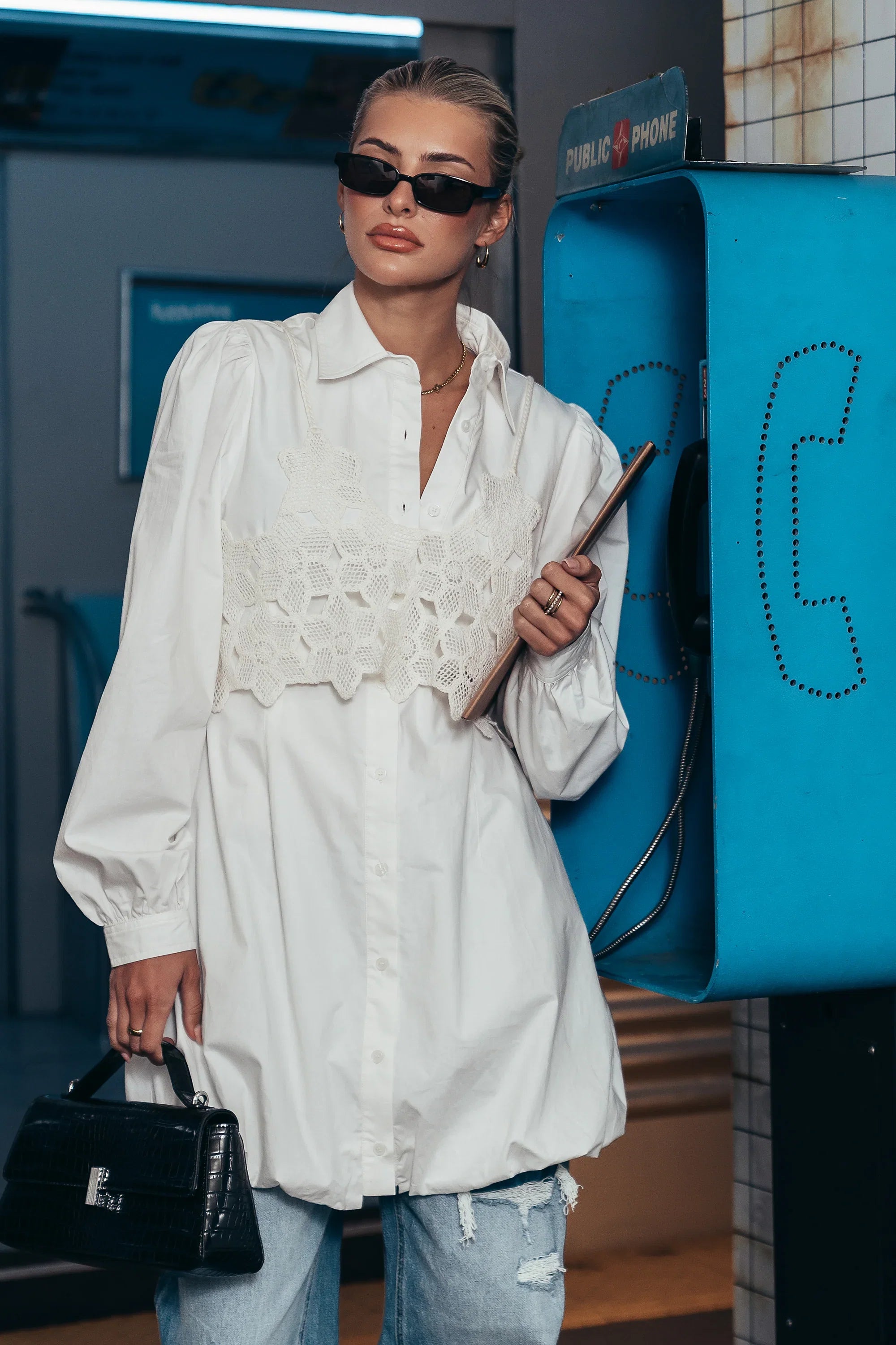 Rylan Button Up Mini Dress
