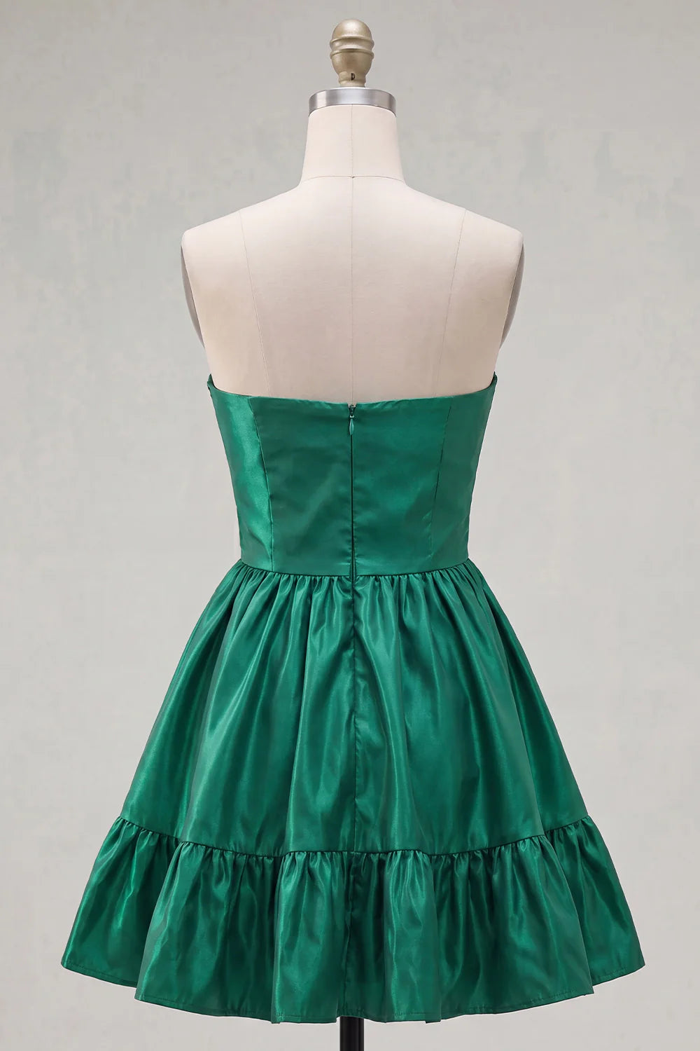 Strapless Blue A Line Short Homecoming Dress with Bow