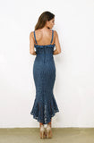 Leanne Midi Dress Steel Blue