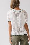 Jaida Contrast Knit Top