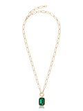 Deco Crystal Pendant Necklace