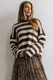 Beckam Striped Sweater in Mocha