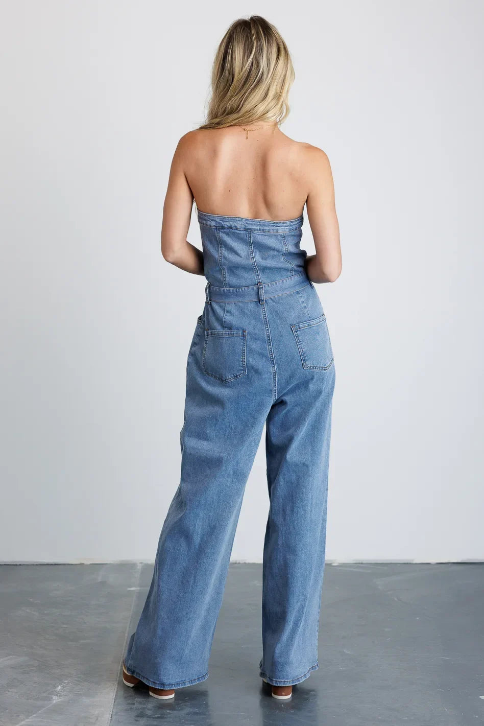 Wide Leg Denim Jumpsuit FINAL SALE