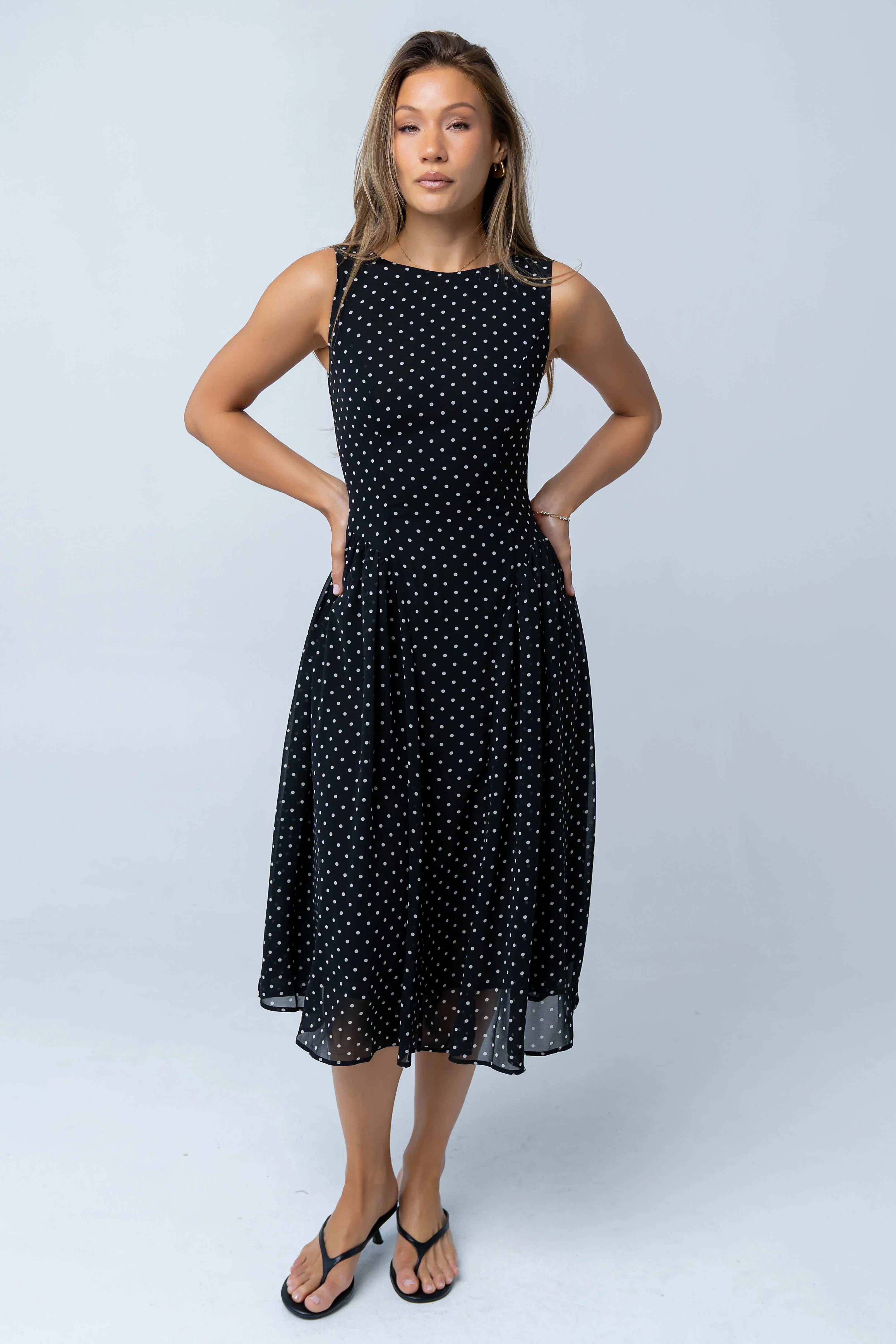 Liora Polka Dot Midi Dress