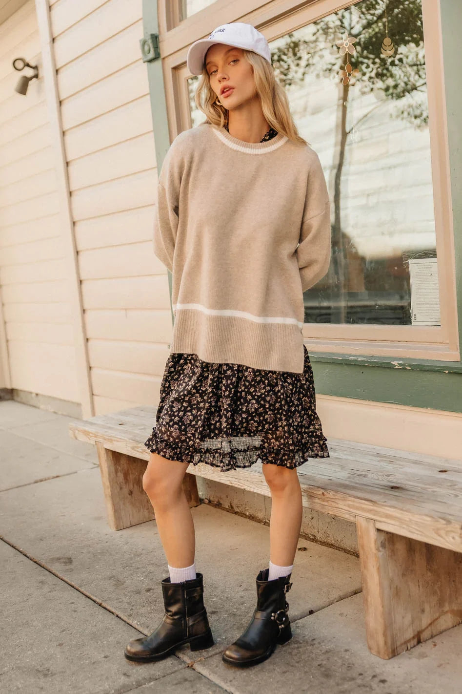 Ashley Knit Sweater in Taupe FINAL SALE