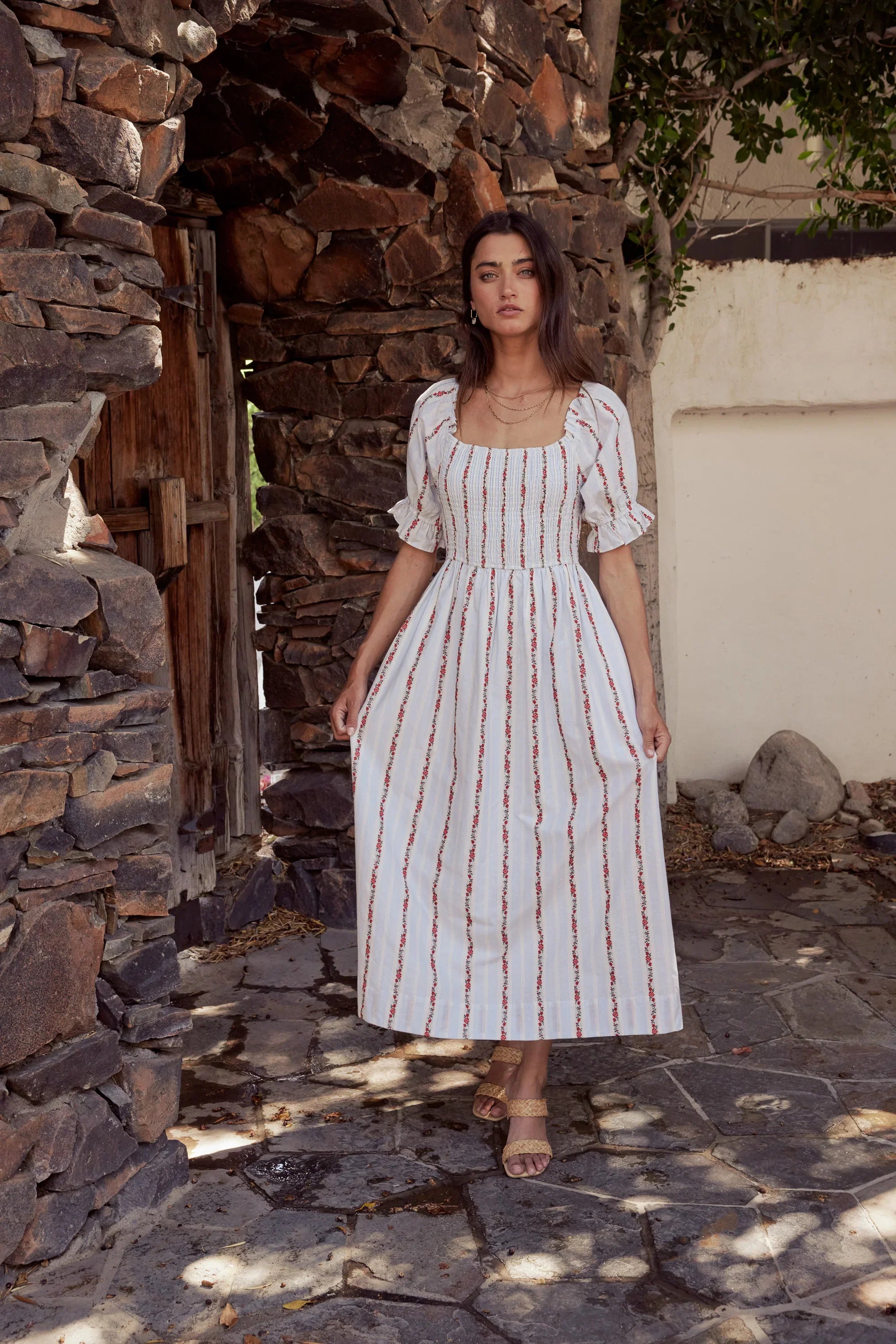 Effie Embroidered Midi Dress FINAL SALE