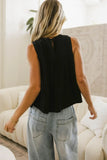 Ida Pleated Blouse in Black FINAL SALE