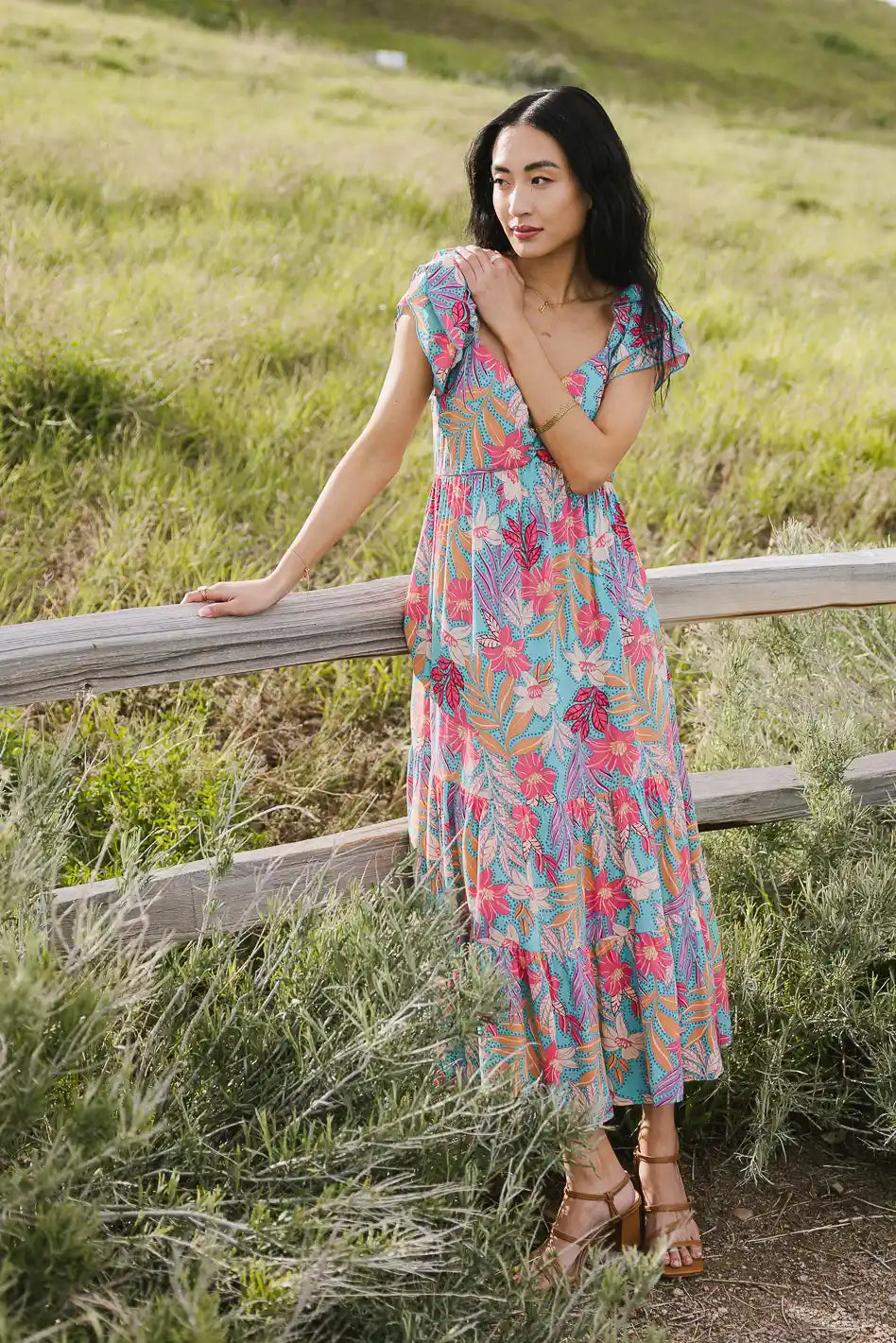 Skipper Tropical Midi Dress FINAL SALE