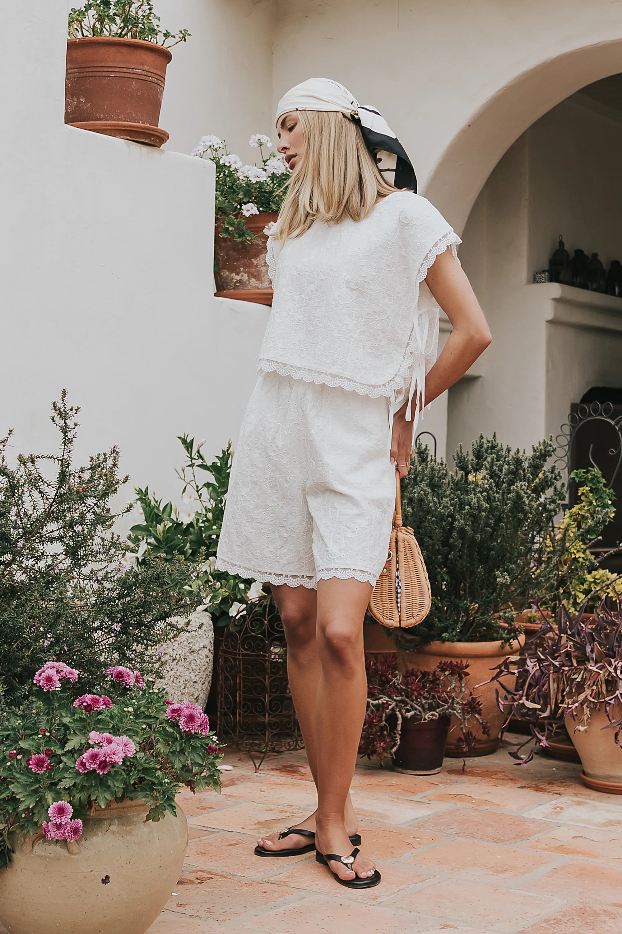 Klara Floral Embroidered Shorts
