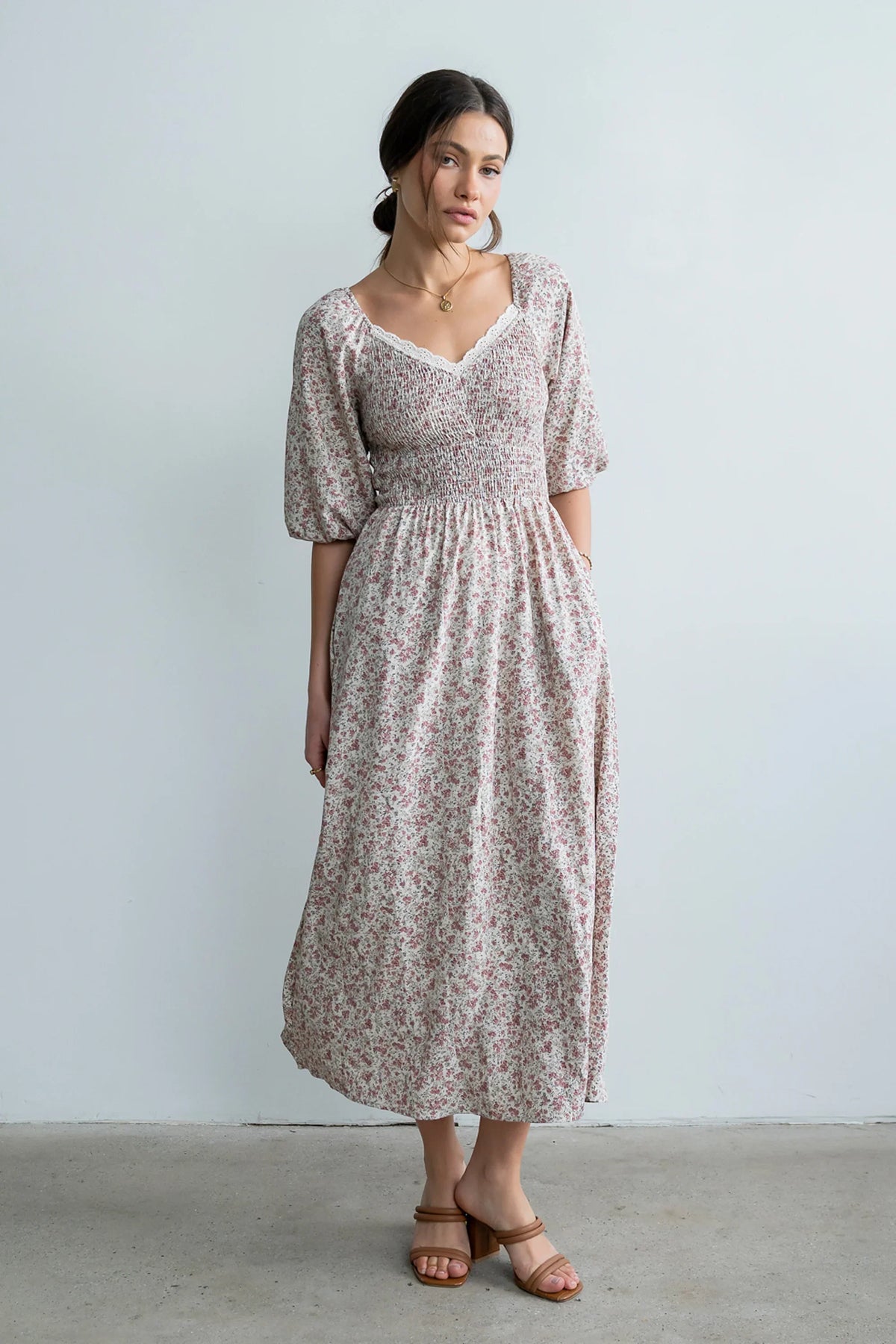 Darcey Smocked Maxi Dress
