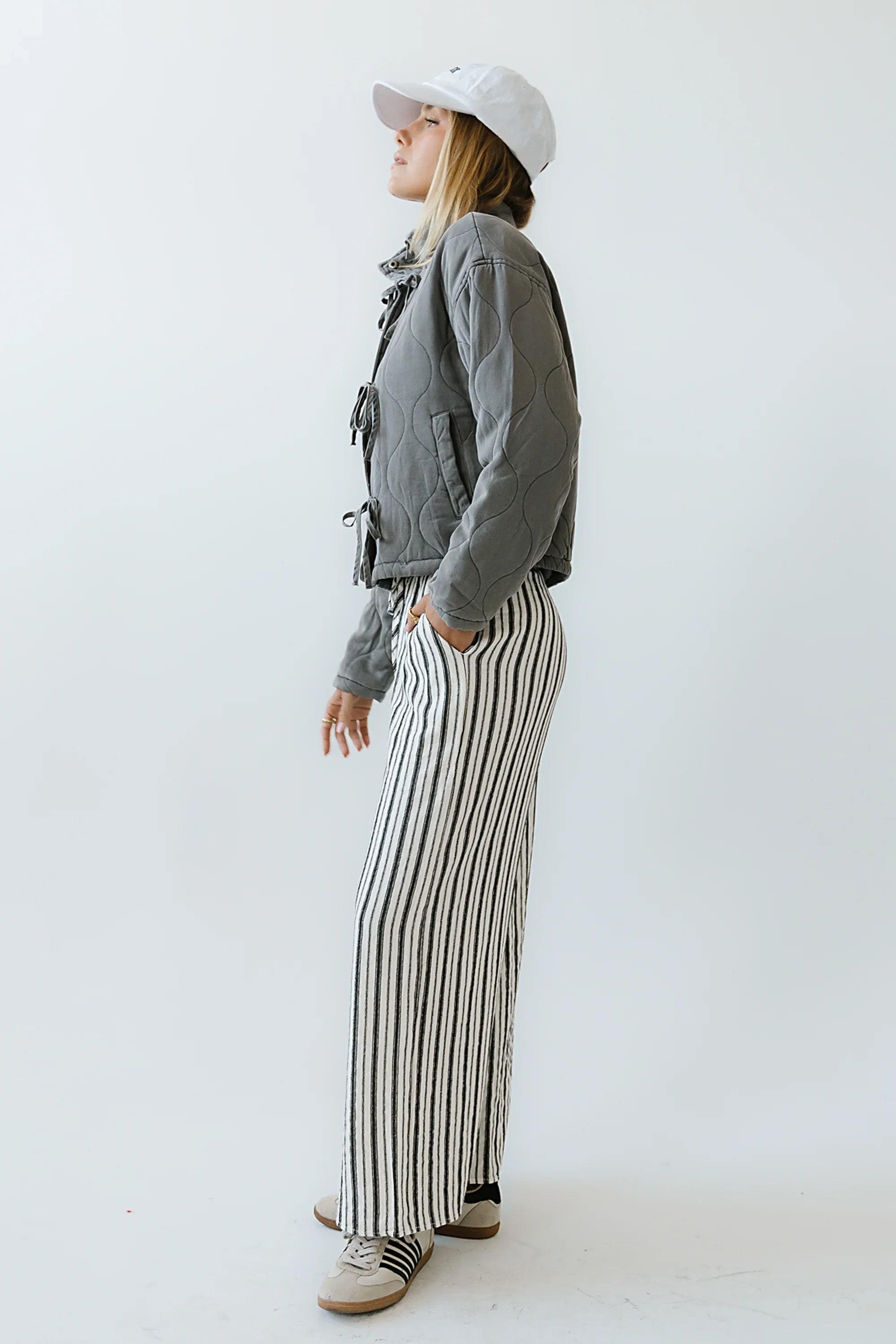Quinn Quilted Jacket in Charcoal FINAL SALE