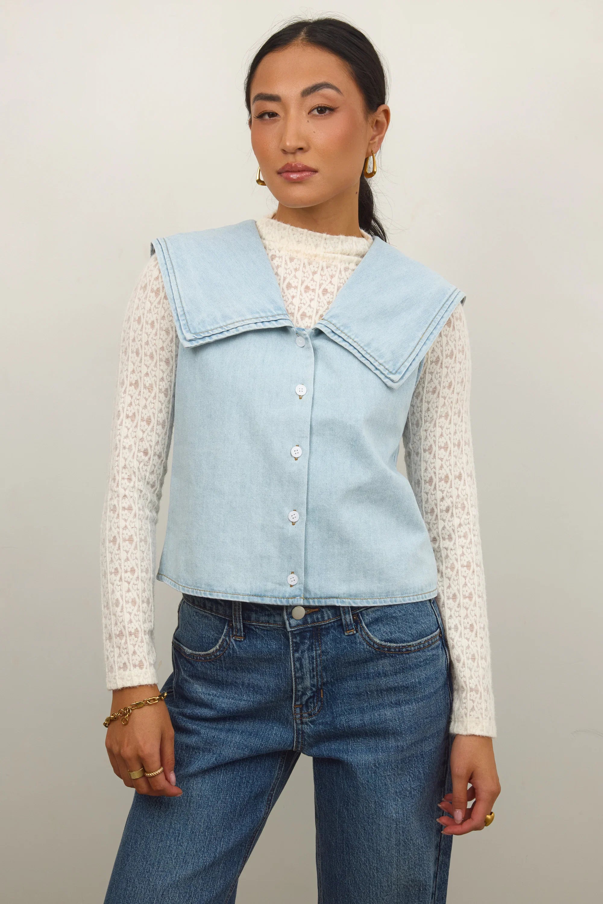 Shayla Denim Blouse