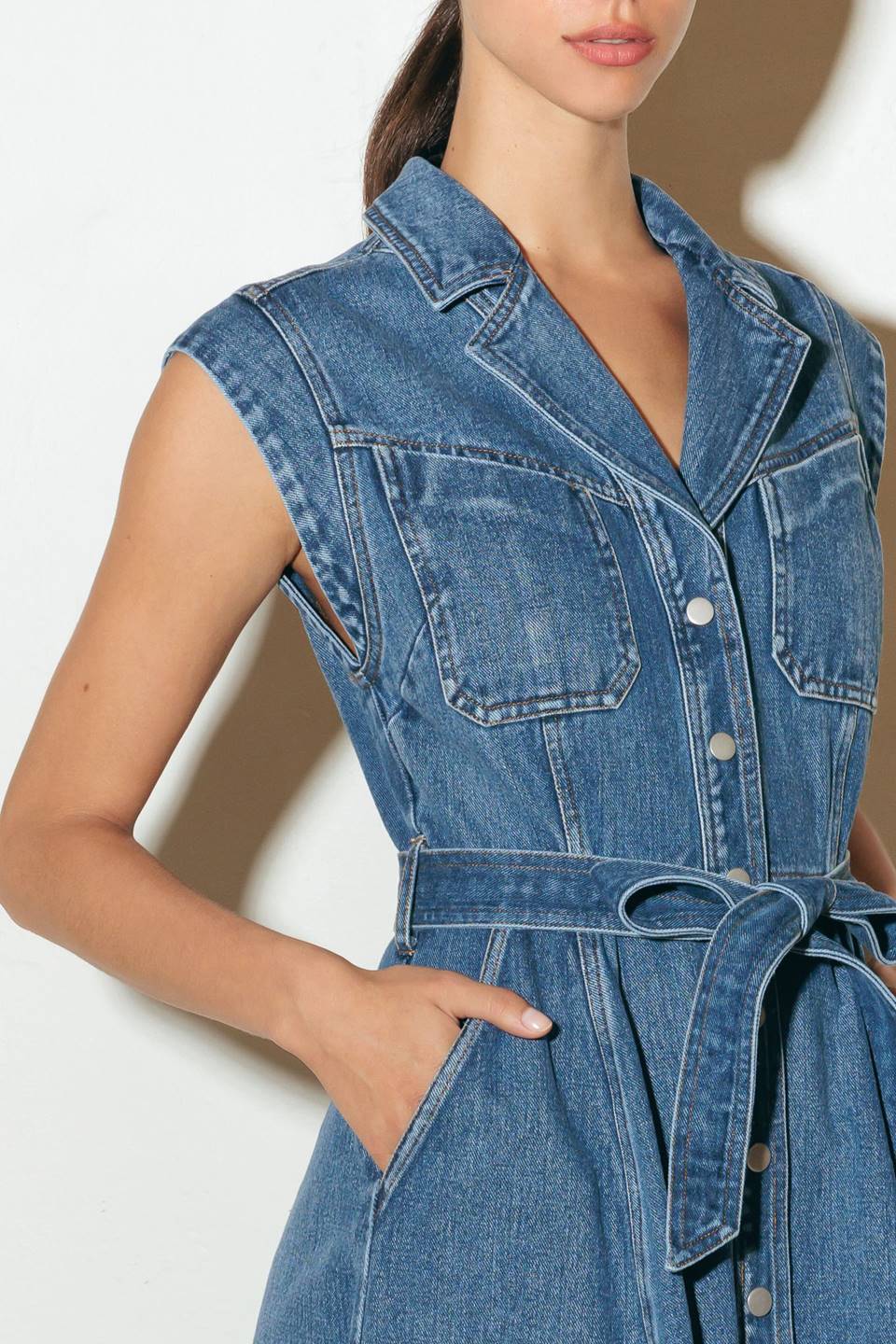 Ellery Washed Denim Midi Shirt Dress FINAL SALE
