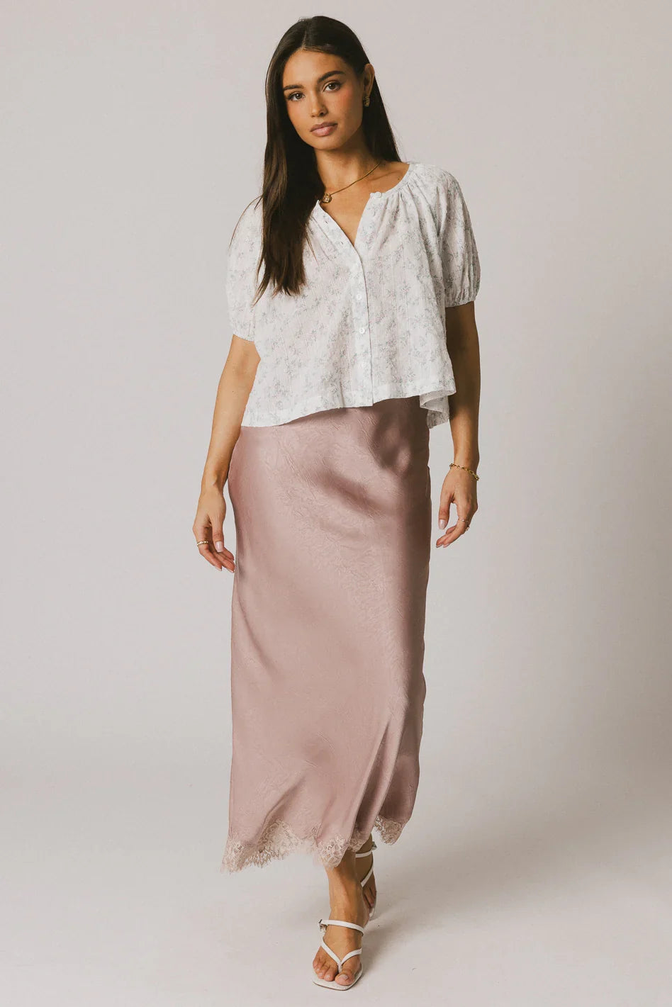 Peni Floral Blouse in Lavender FINAL SALE