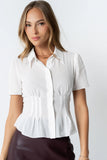 Mary Sheer Blouse in White