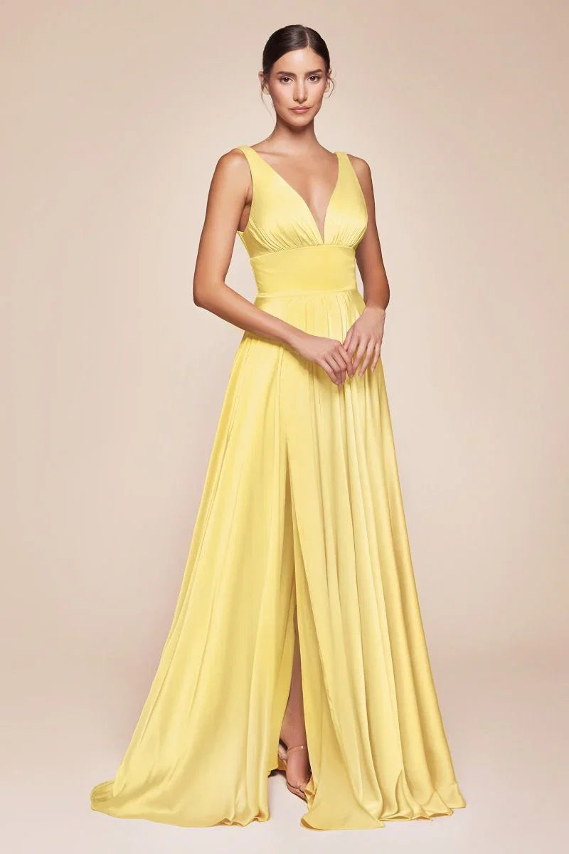 Kinsley Gown Soft Satin A line Dress