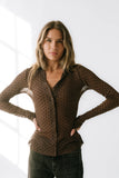 Vernon Sheer Button Up in Brown