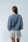 Carlie Knit Cardigan in Light Blue