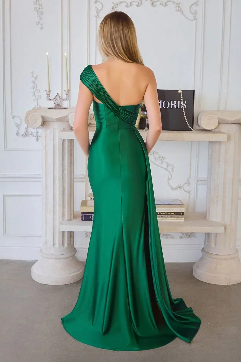 MAURA GOWN DRAPED ONE SHOULDER DRESS