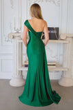 MAURA GOWN DRAPED ONE SHOULDER DRESS