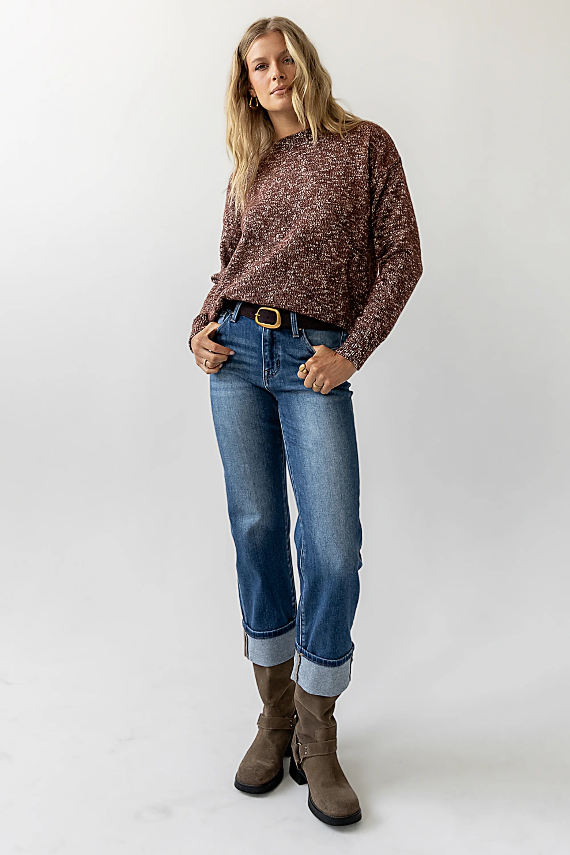 Violet Cuffed Straight Leg Jeans FINAL SALE