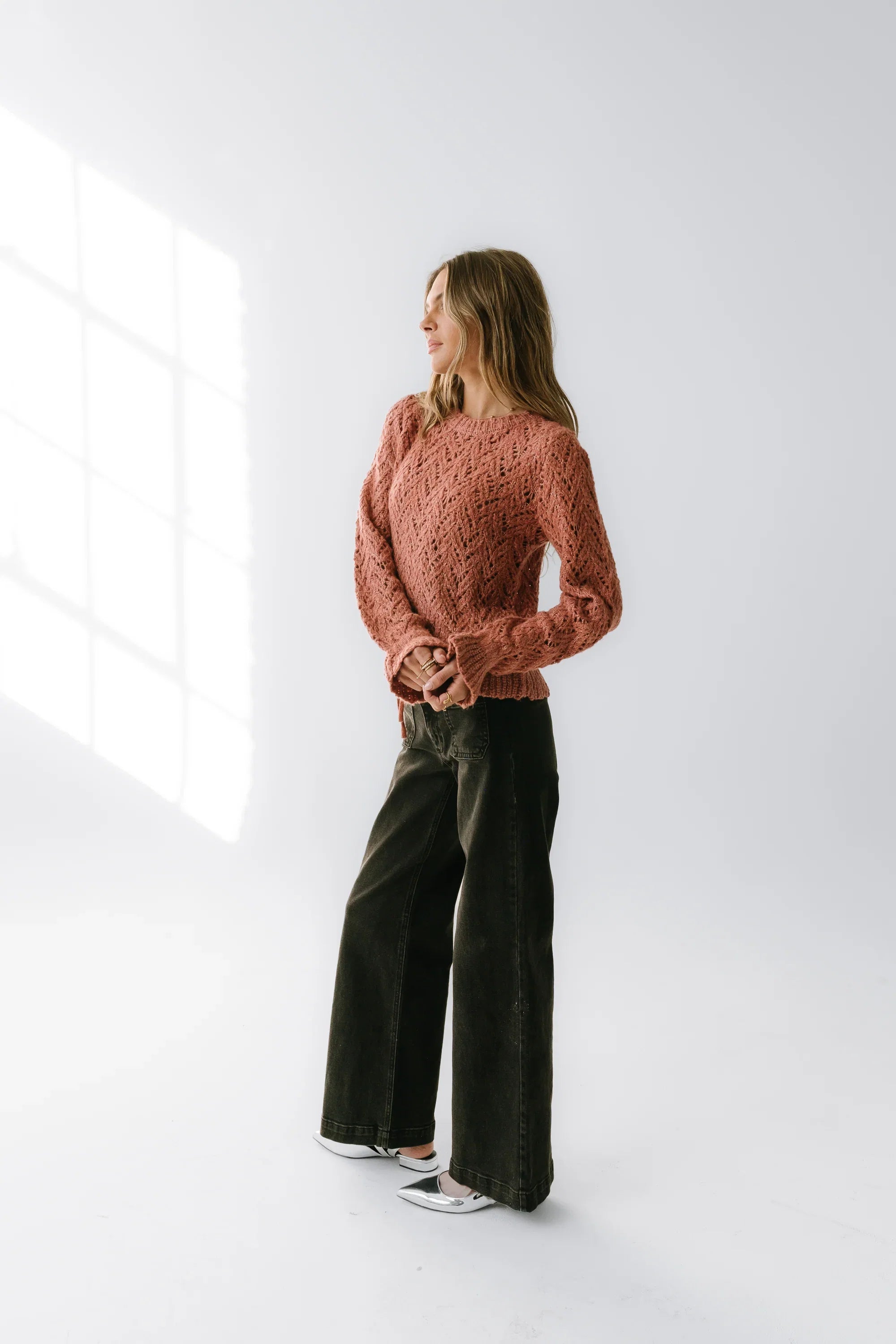 Joseph Knit Sweater in Rose FINAL SALE