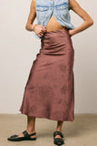 Ellie Floral Maxi Skirt in Brown FINAL SALE
