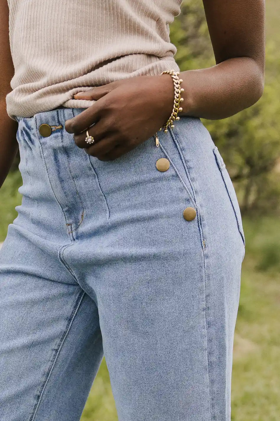 Amiri Wide Leg Jeans in Light Wash FINAL SALE