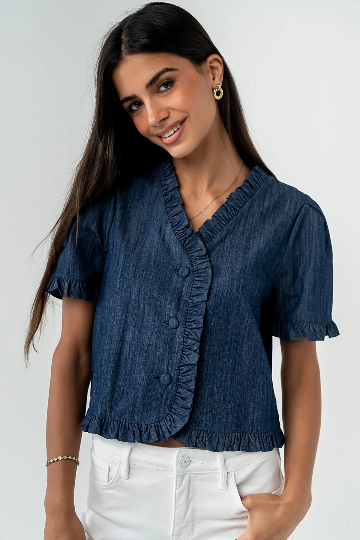Miranda Denim Top
