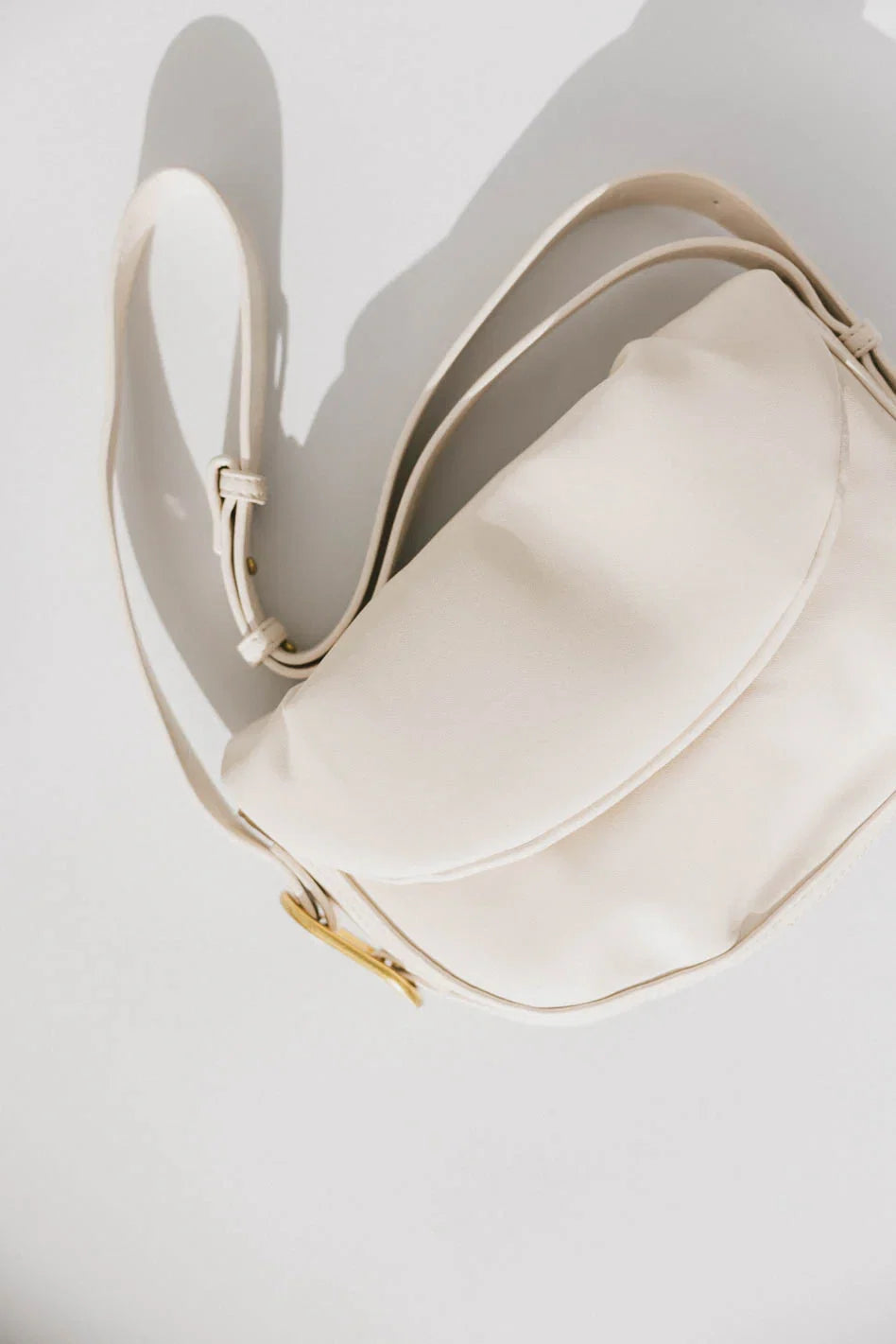 Rumble Vegan Leather Bag in Ivory FINAL SALE
