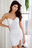 4201 Primavera Strapless Sweetheart Sequin Beaded Mini Dress