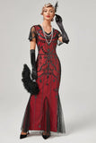 Black Mermaid Sequins Long Holiday Party Dress