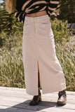 Sambria Corduroy Skirt in Khaki FINAL SALE