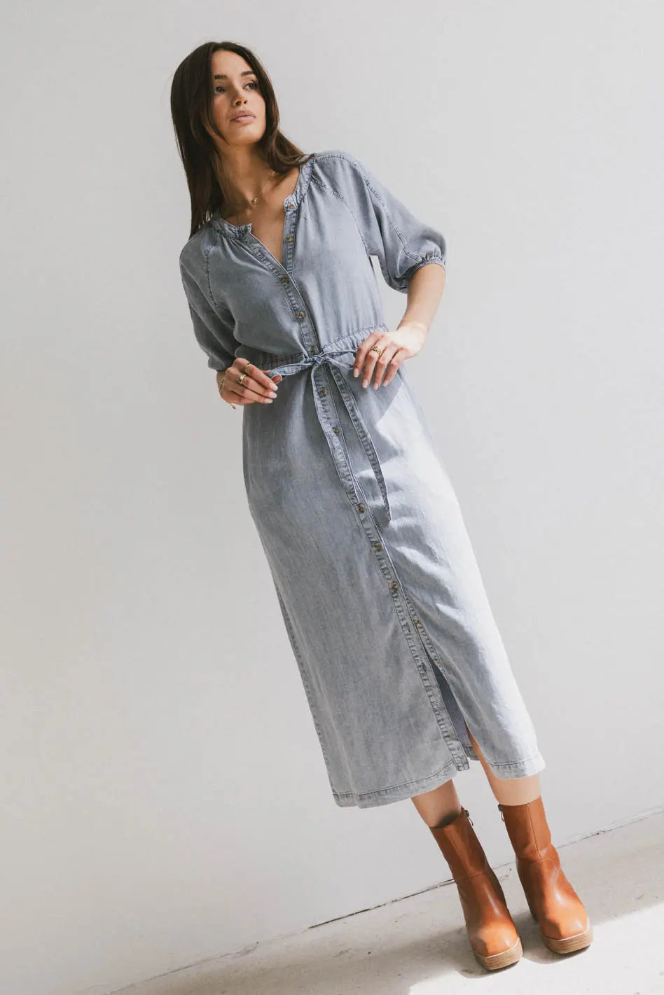Marigold Denim Midi Dress FINAL SALE