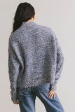Carla Fuzzy Knit Sweater in Blue FINAL SALE