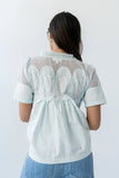 Estelle Mesh Top in Light Blue