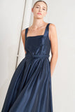 FEMME SILHOUETTE NAVY MIDI DRESS FINAL SALE