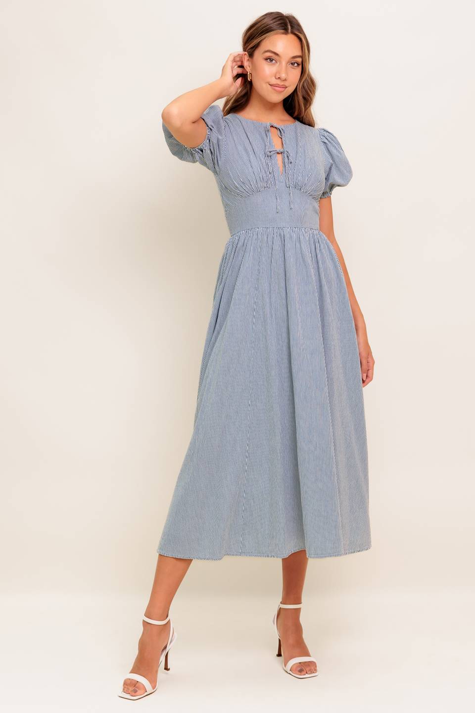 CHERIE MIDI DRESS BLUE FINAL SALE