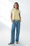 Larene Collared Striped Tank